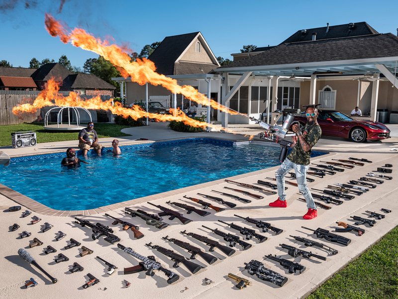 Schiever, Louisiana - Torrell Jasper, a.k.a. Black Rambo [35]  - Every day, nearly nine hundred thousand people wait for Torrell Jasper to make his appearance on Instagram and show off one of his guns. To find him, just type in “Black Rambo”, a nickn